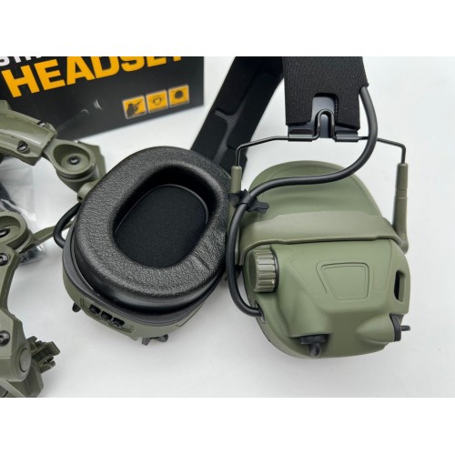 6TH GEN TACTICAL HEADSET тактическая гарнитура, звукосниматель и шумоподавление, активные в Серпухове