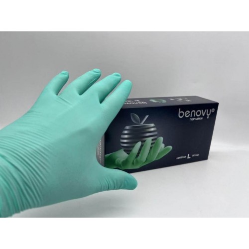 BENOVY MULTICOLOR НИТРИЛ медицинские цветные перчатки в Серпухове