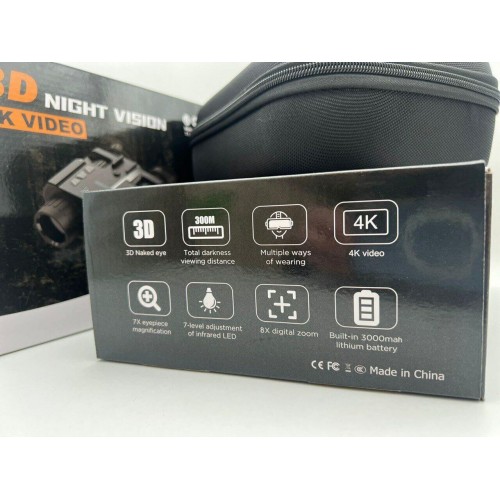 Бинокль ночного видения 3D NIGHT VISION / 4K VIDEO  (с креплением на голову)  в Серпухове