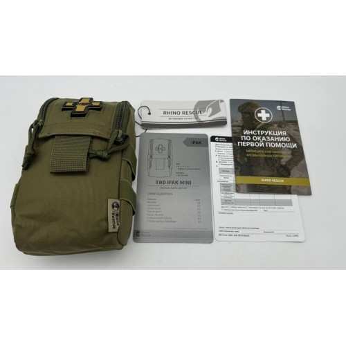 Военная тактическая аптечка RHINO RESCUE IFAK TRD MINI 11в1 в Серпухове