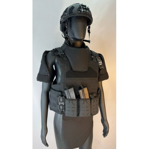 Бронежилет разгрузочный UNIVERSAL ARMOR в Серпухове (СВМПЭ + бронеплиты Бр5 класса) черный