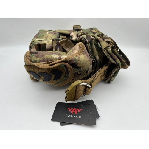 Пояс разгрузочный YAKEDA тактический с подсумками в Серпухове