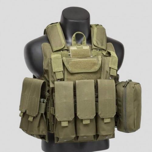 Тактический разгрузочный жилет «5 / пять карманов» с подсумками Tactical Molle Plate Carrier для съемных бронепластин в Серпухове