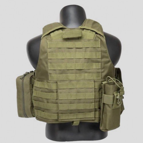 Тактический разгрузочный жилет «5 / пять карманов» с подсумками Tactical Molle Plate Carrier для съемных бронепластин в Серпухове