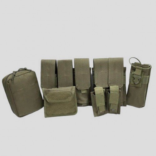 Тактический разгрузочный жилет «5 / пять карманов» с подсумками Tactical Molle Plate Carrier для съемных бронепластин в Серпухове